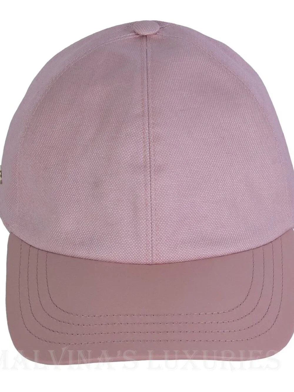 GUCCI HAT BASEBALL CAP PINK COTTON w LOGO PRINTED BRIM UNISEX sz S 56cm
